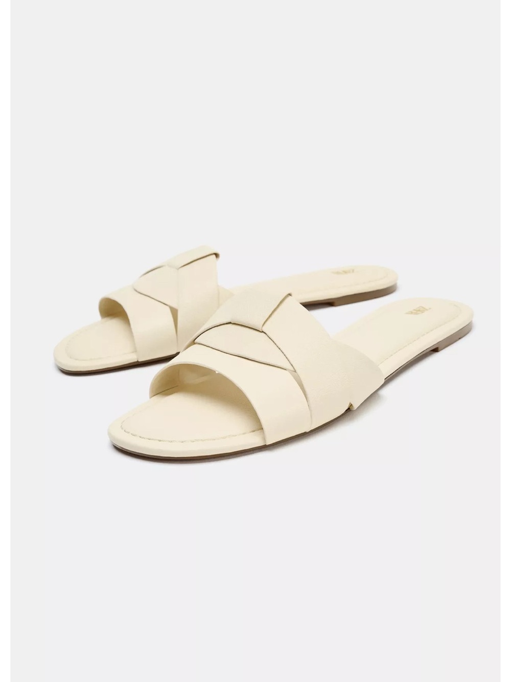 Zara Flat crossed - closed Strap Leather Sandals